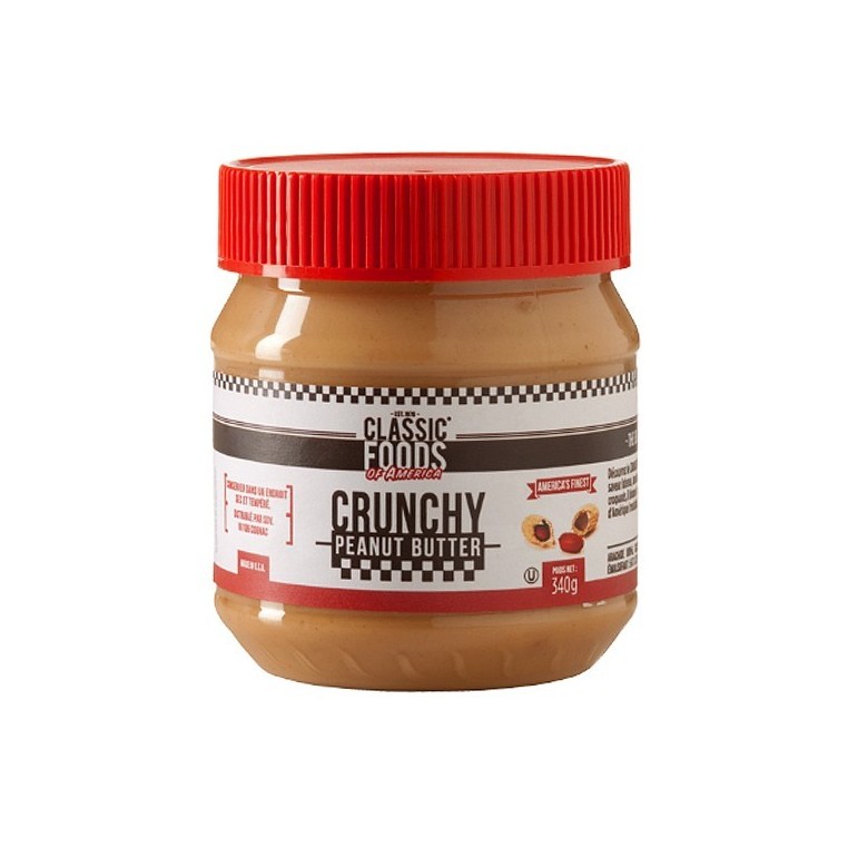 Beurre de cacahuètes crunchy - 340g - Classic Foods - Brooklyn Fizz